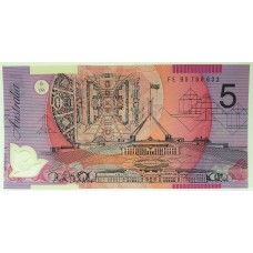 AUSTRALIA 1992 . FIVE 5 DOLLAR BANKNOTE . COLE/FRASER
